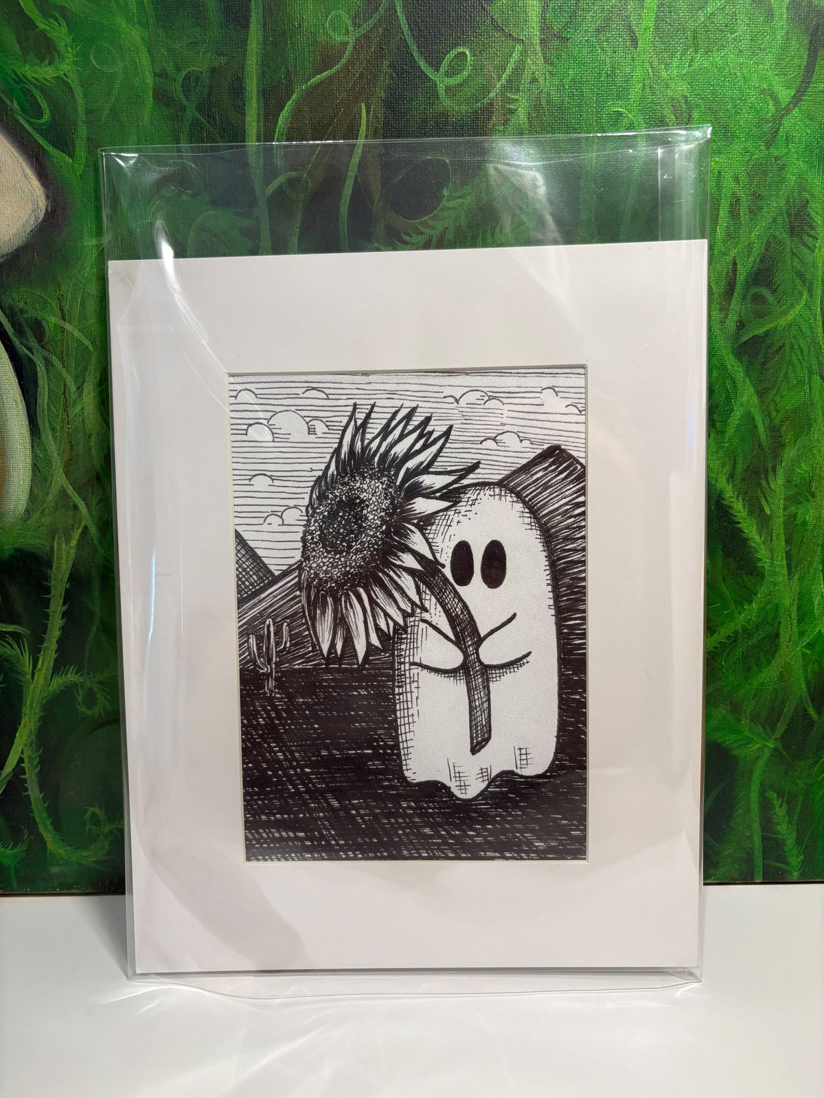 Sunflower Ghost Art Print 5x7