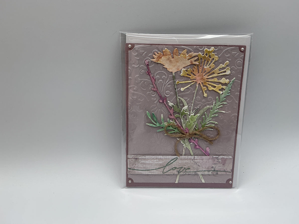 Love 3d flower blank card