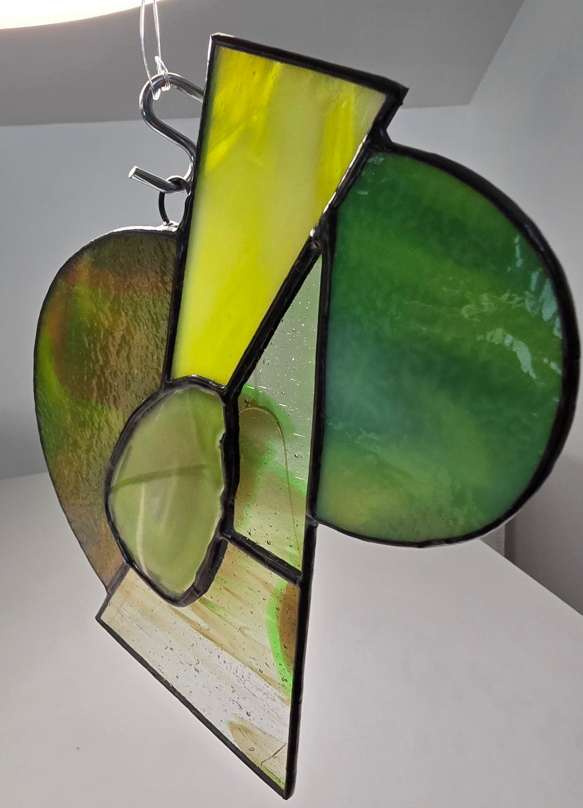 (JAG0044) Abstract w/Agate, Shades of Green