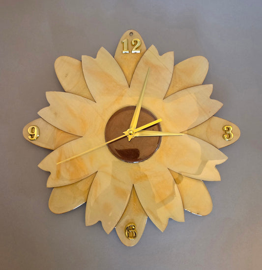 Yellow Sunflower Resin Clock   RC01_YB_GH_LGN