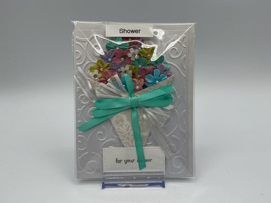 Bouquet shower original blank card