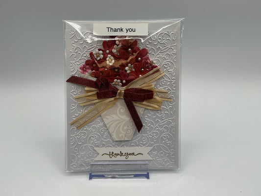 Bouquet Thank you original blank card