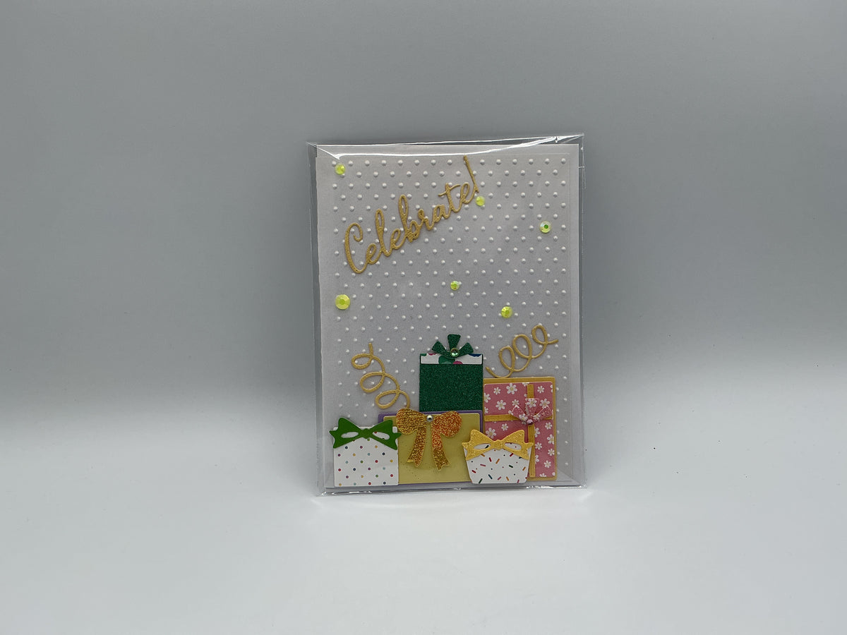 Boxes celebrate blank card