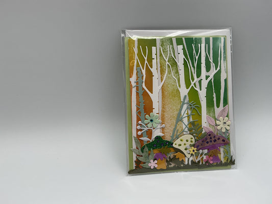 Shooms ombré orange to green blank card
