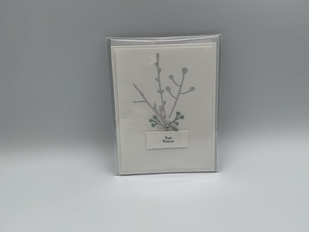 3d best wishes blank card