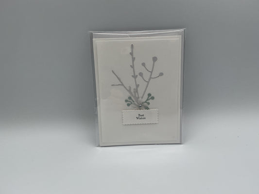 3d best wishes blank card