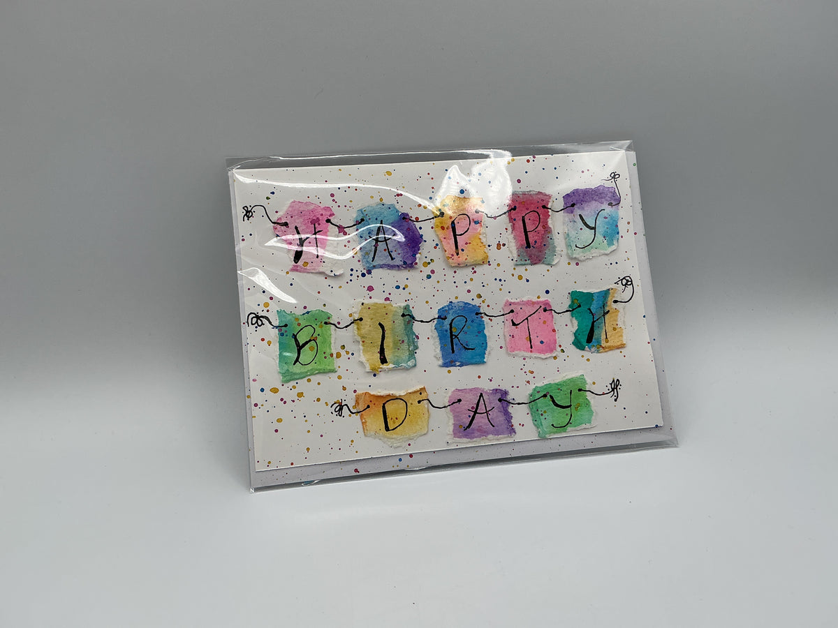 Happy birthday boxes blank card