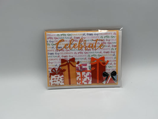 Orange gifts blank card