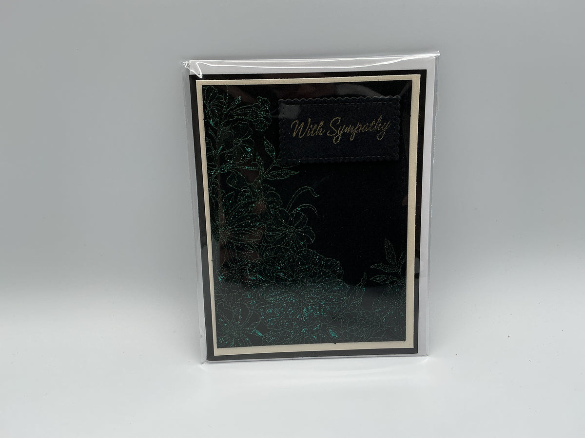 Garden black blank card