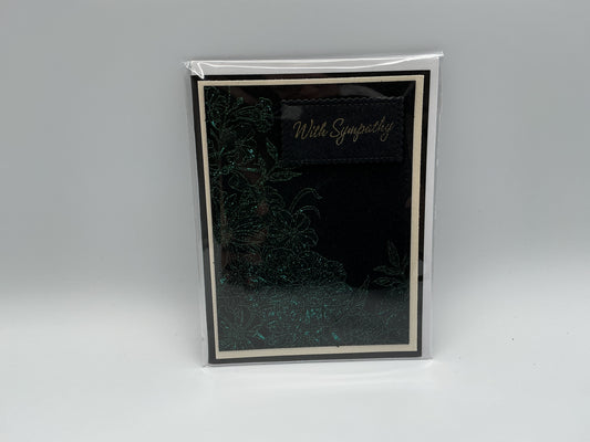 Garden black blank card