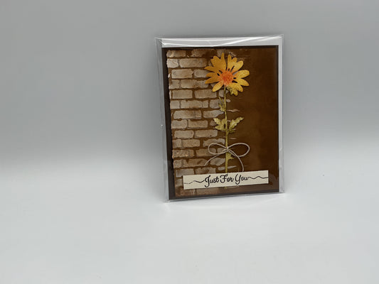 3d daisy blank card