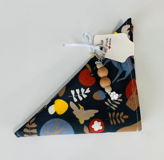 S/M Moose Owl Acorn  Bandana