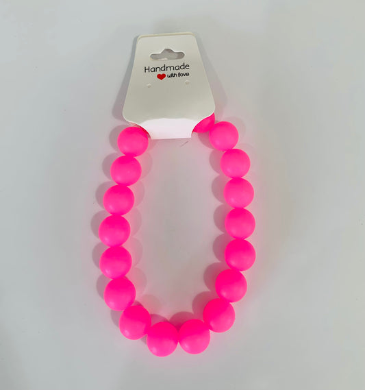 Small Pink Glow Necklace