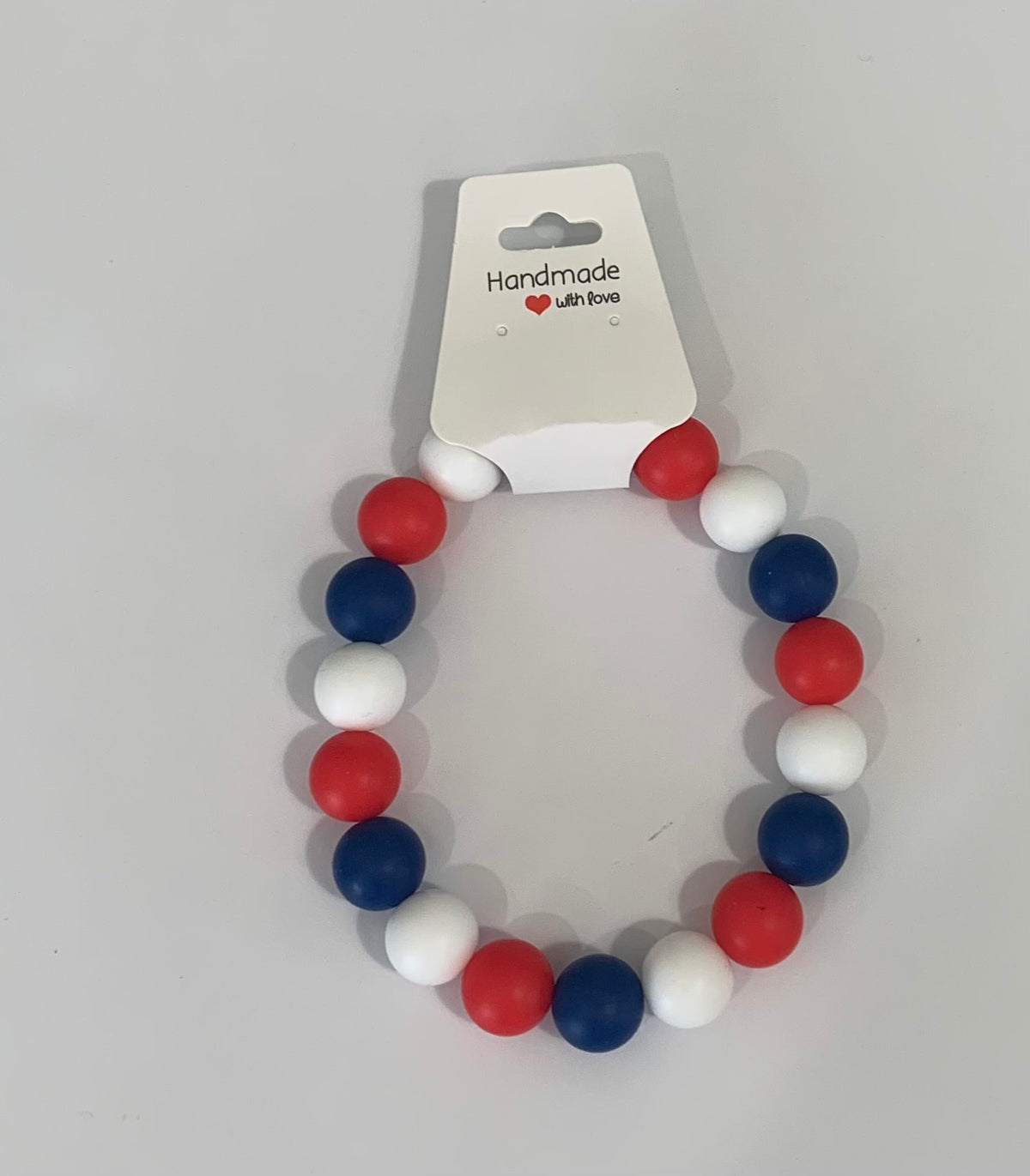 Small Red White Blue Necklace