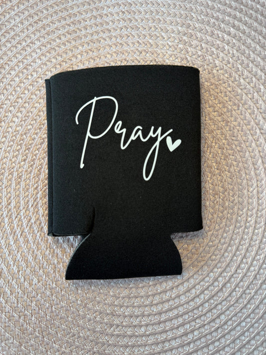 Black and White  "Pray" Drink Sleeve