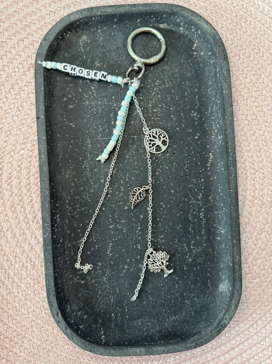 13 Blue and Silver  Bag Charm