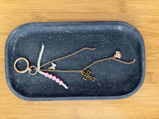 6 Pink and Gold  Bag Charm