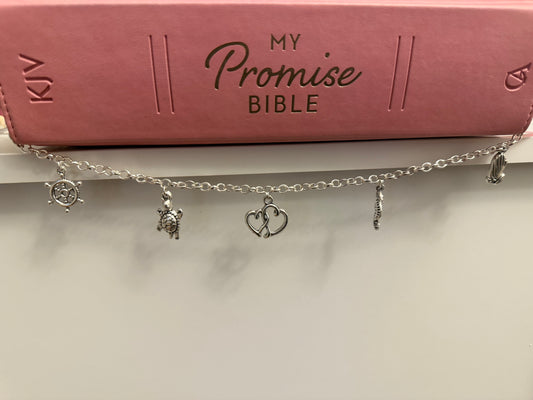 10 Silver  Bible Charm