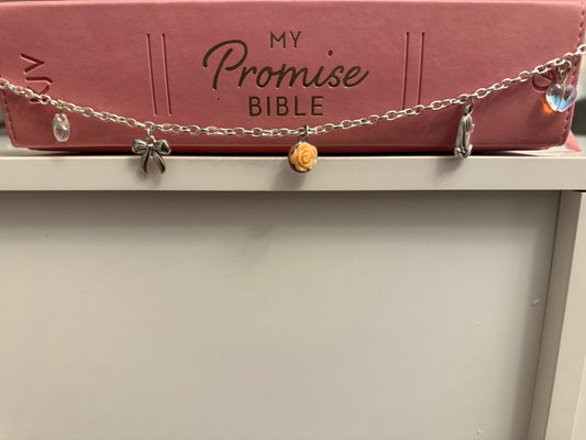 12 Silver  Bible Charm