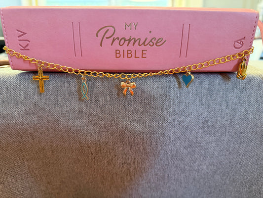 5 Gold and Blue  Highland Cow Keychain Wristlet