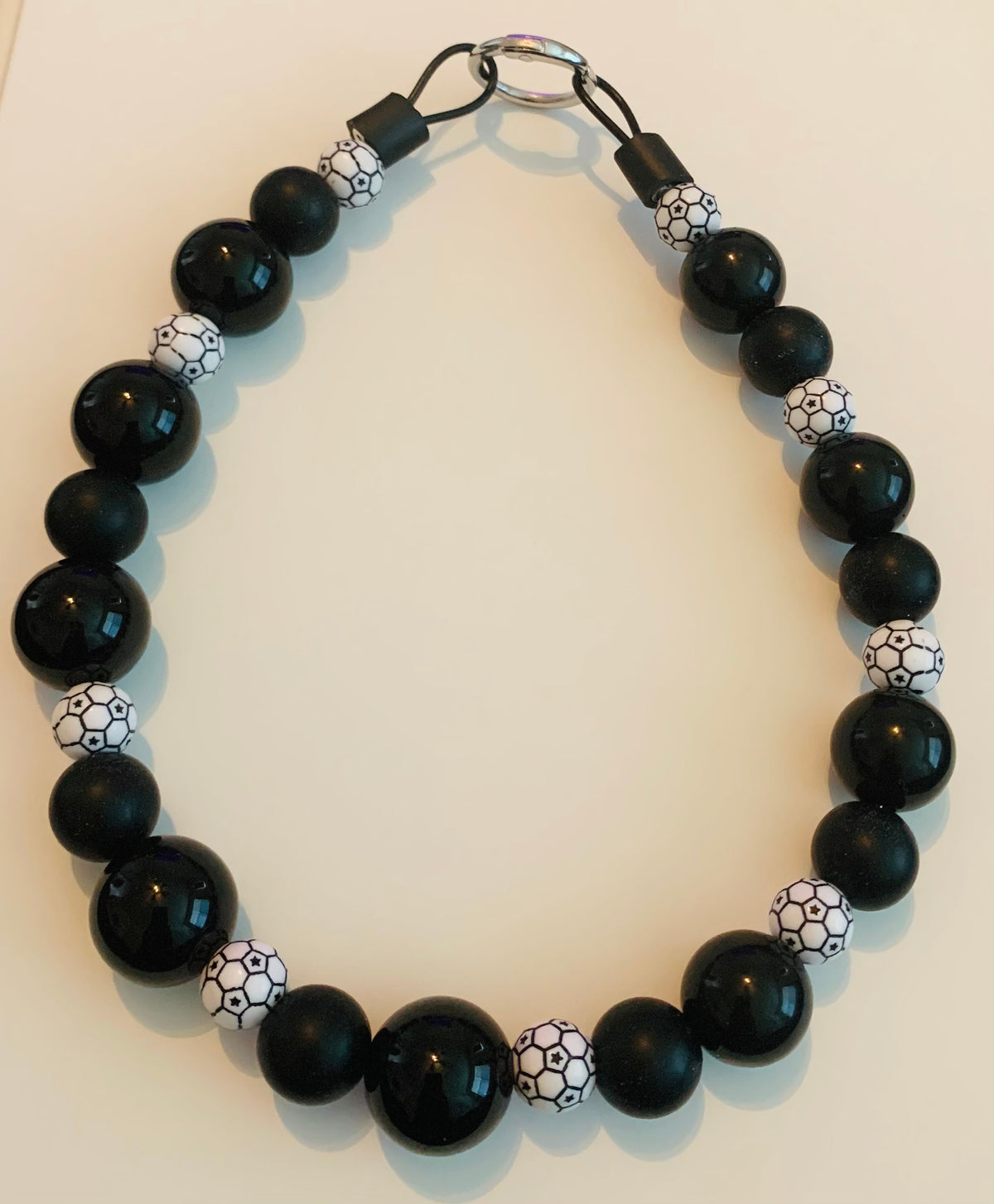 Black and White  The Beaded Paw Necklace Collar