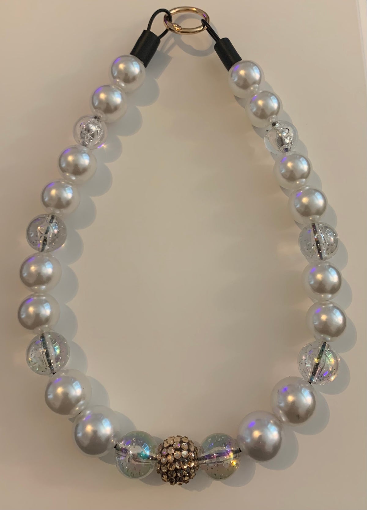 Pearl and Gold The Beaded Paw Necklace Collar
