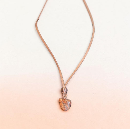 Light brown suede Necklace 3