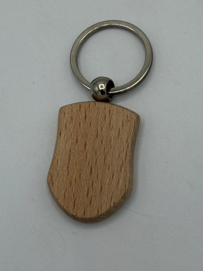 Brown and black Wooden Hive Studio Key chain