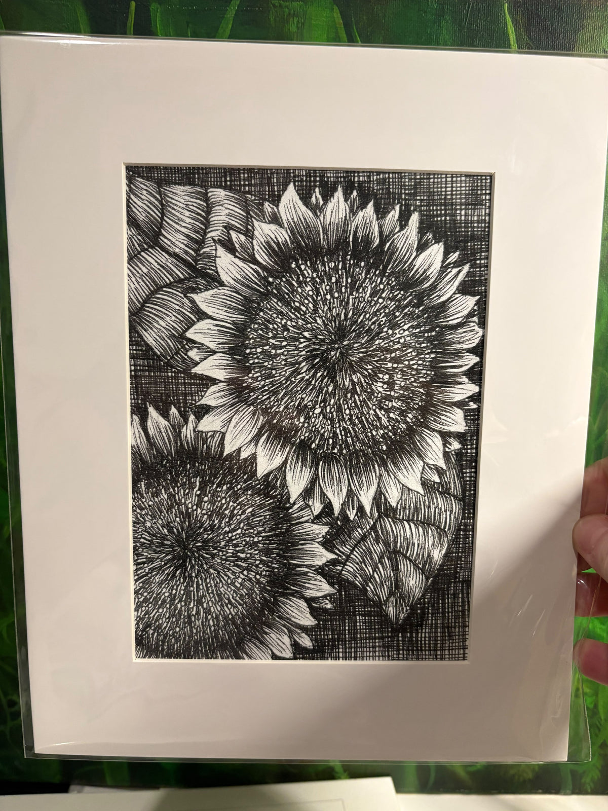 Twin Sunflower Art Print 5x7